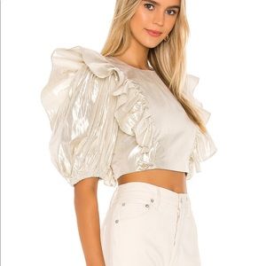 Lovers + Friends Marlisse ruffle crop top